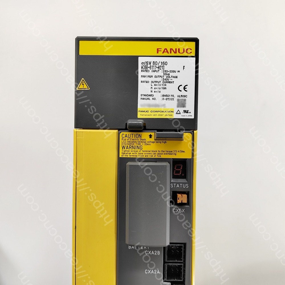 A06B-6117-H210 Fanuc Alpha i servo amplifier AISV-80/160 label