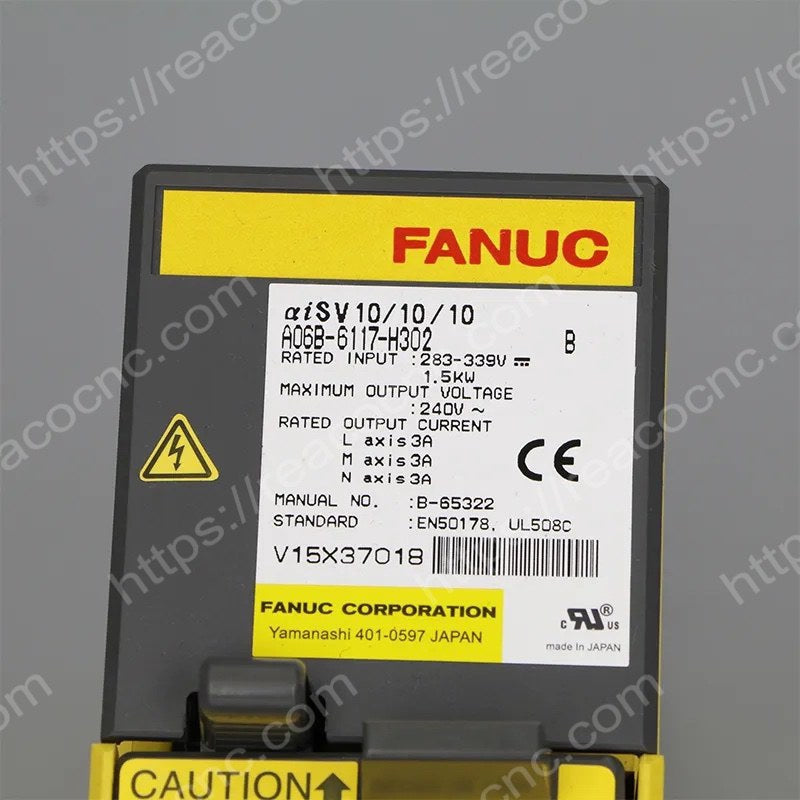 A06B-6117-H302 Fanuc Alpha i servo amplifier AISV-10/10/10 label