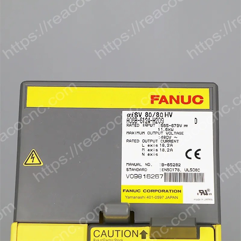 A06B-6124-H209 Fanuc Alpha i servo unit SVM2-80/80HVI label