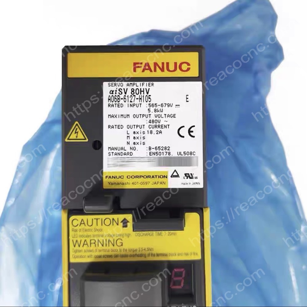 A06B-6127-H105 Fanuc Alpha i servo amplifier AISV-80HV label