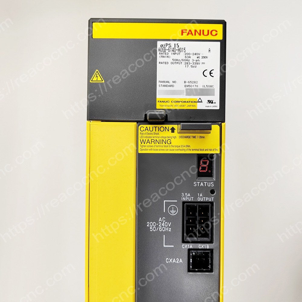 A06B-6140-H015 Fanuc Alpha i AIPS-15 power supply module label