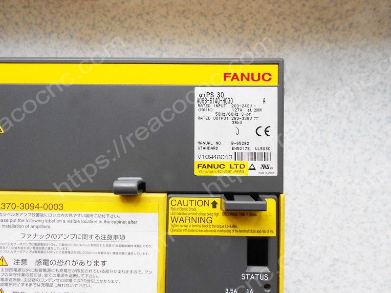 A06B-6140-H030 Fanuc Alpha i power supply module AIPS-30 label
