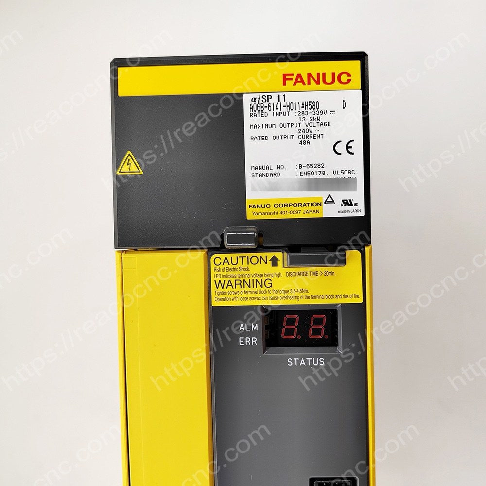 A06B-6141-H011#H580 Fanuc Alpha i AISP-11 Type A2 spindle amplifier label