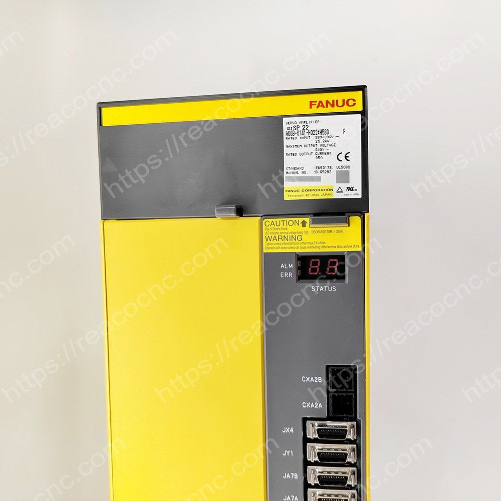 A06B-6141-H022#H580 Fanuc Alpha i AISP-22 Type A2 spindle amplifier label