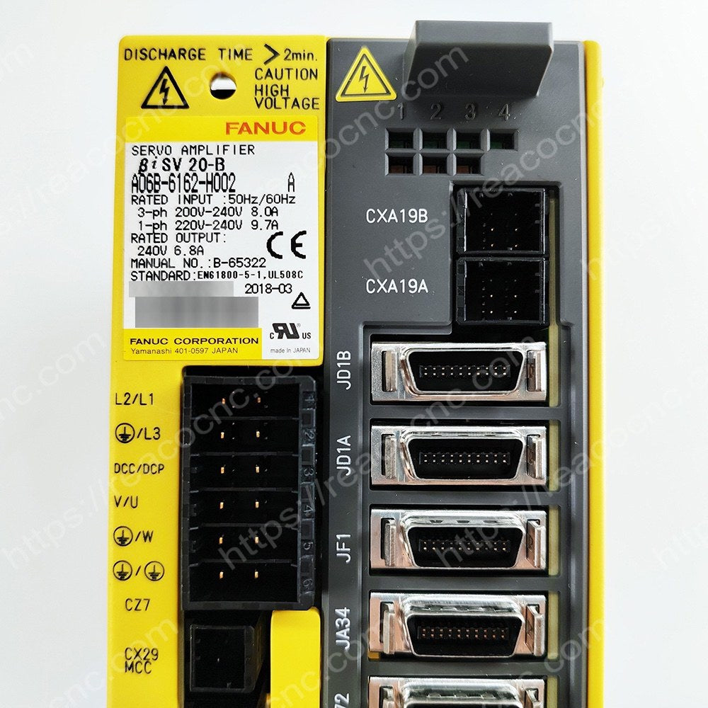A06B-6162-H002 Fanuc BI SV20-B servo amplifier module label