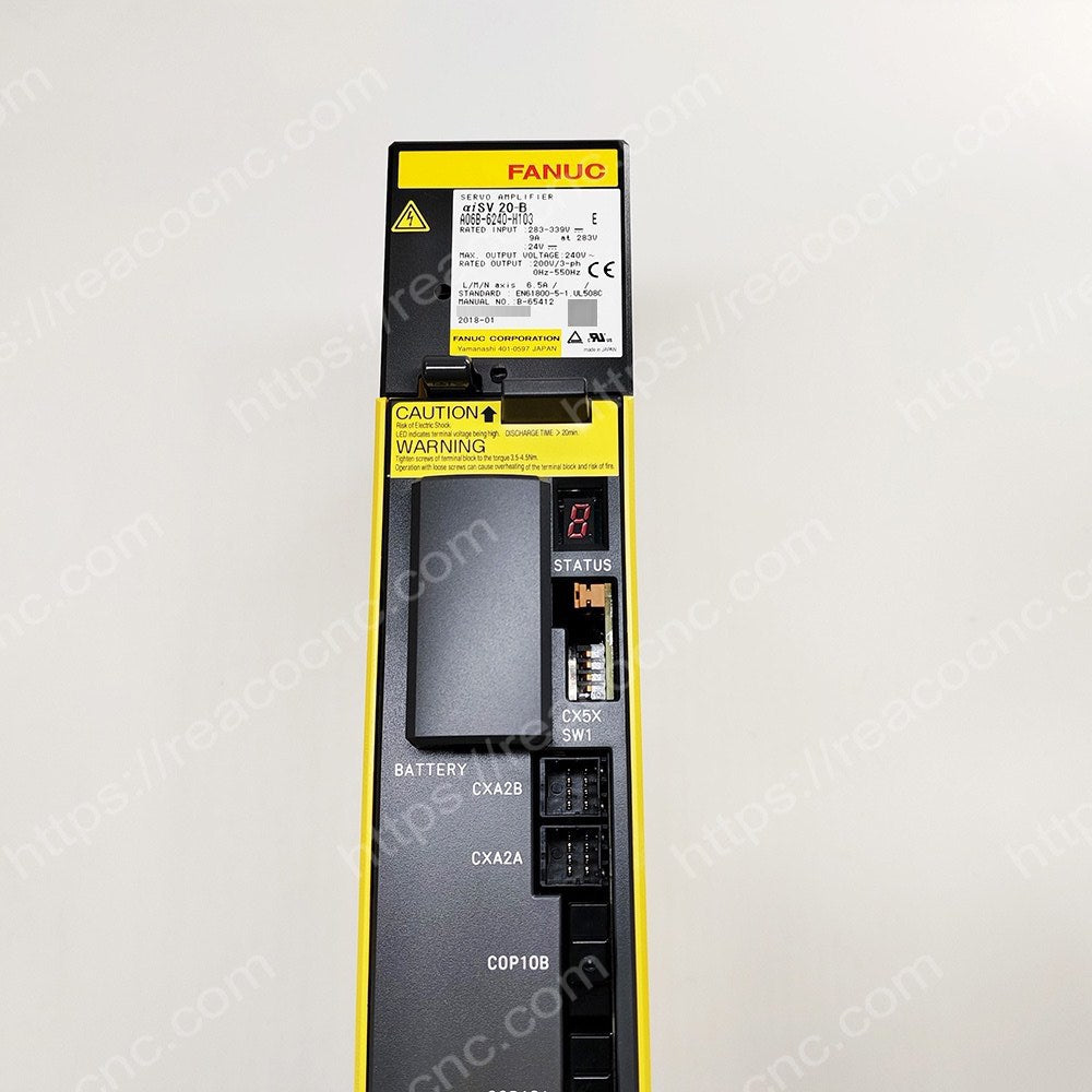 A06B-6240-H103 Fanuc AISV 20-B servo amplifier module label