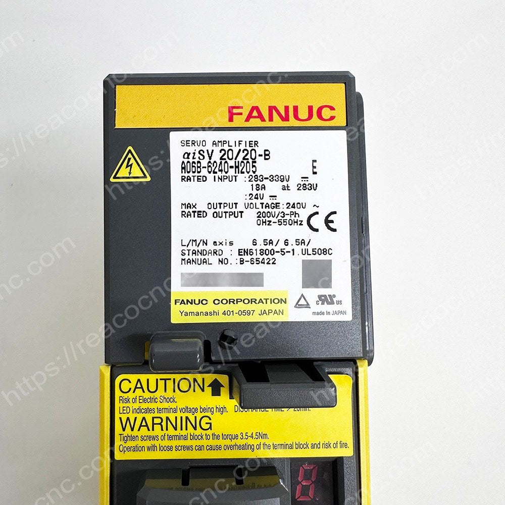 A06B-6240-H205 Fanuc servo amplifier module AISV 20/20 label