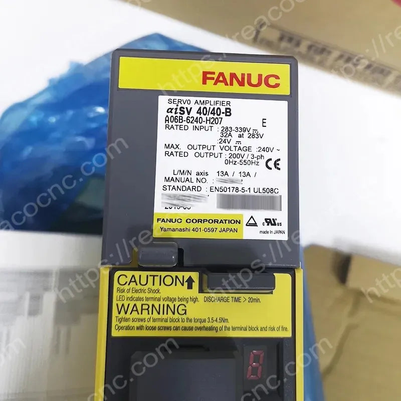 A06B-6240-H207 Fanuc AiSV 40/40 servo amplifier module label