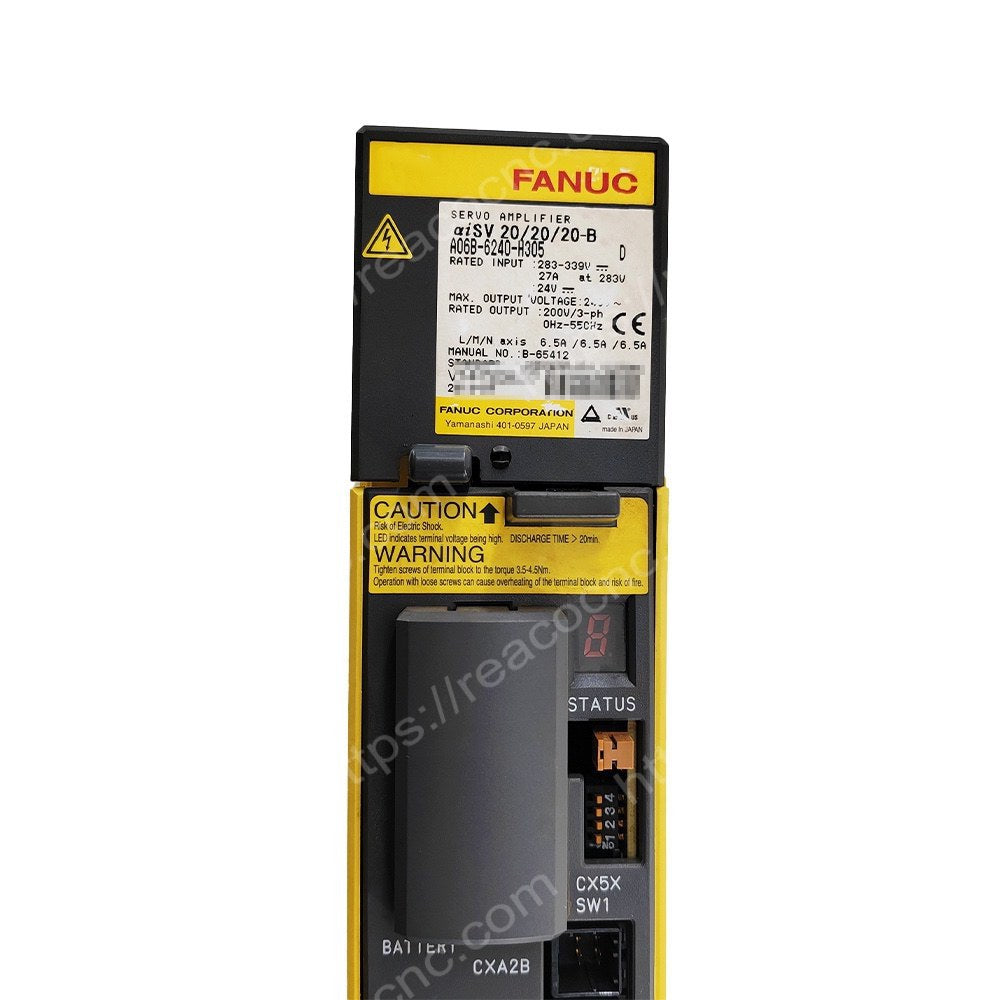 A06B-6240-H305 Fanuc servo amplifier module AISV-20/20/20-B label