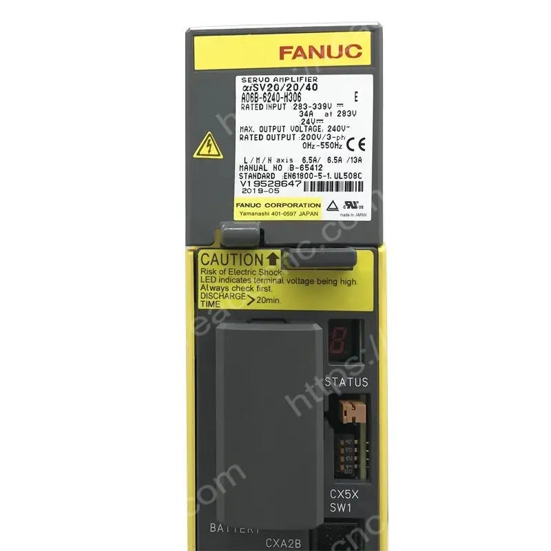 A06B-6240-H306 Fanuc AiSV 20/20/40 triple axis servo amplifier label