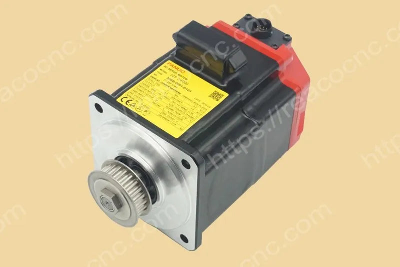 Angled body view of A06B0061B103 Fanuc servo motor