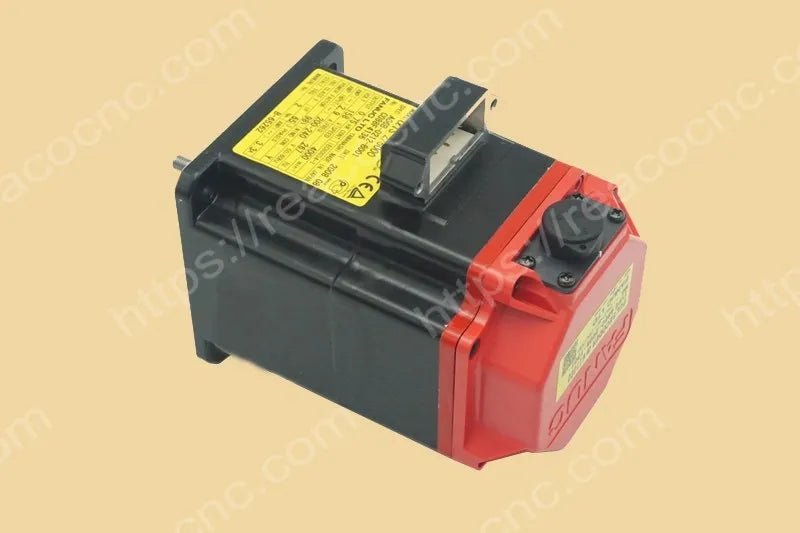 Angled product view of A06B0212B001 Fanuc AC servo motor