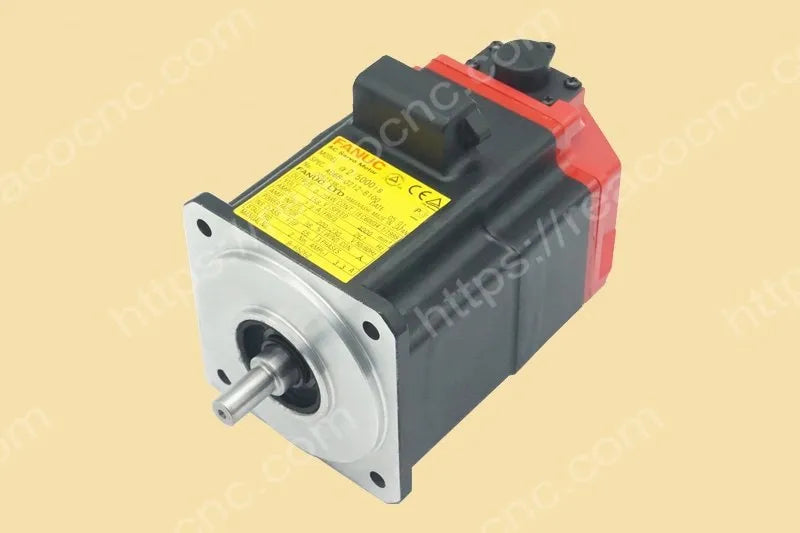Three-quarter housing view of A06B0212B100 Fanuc AC servo motor