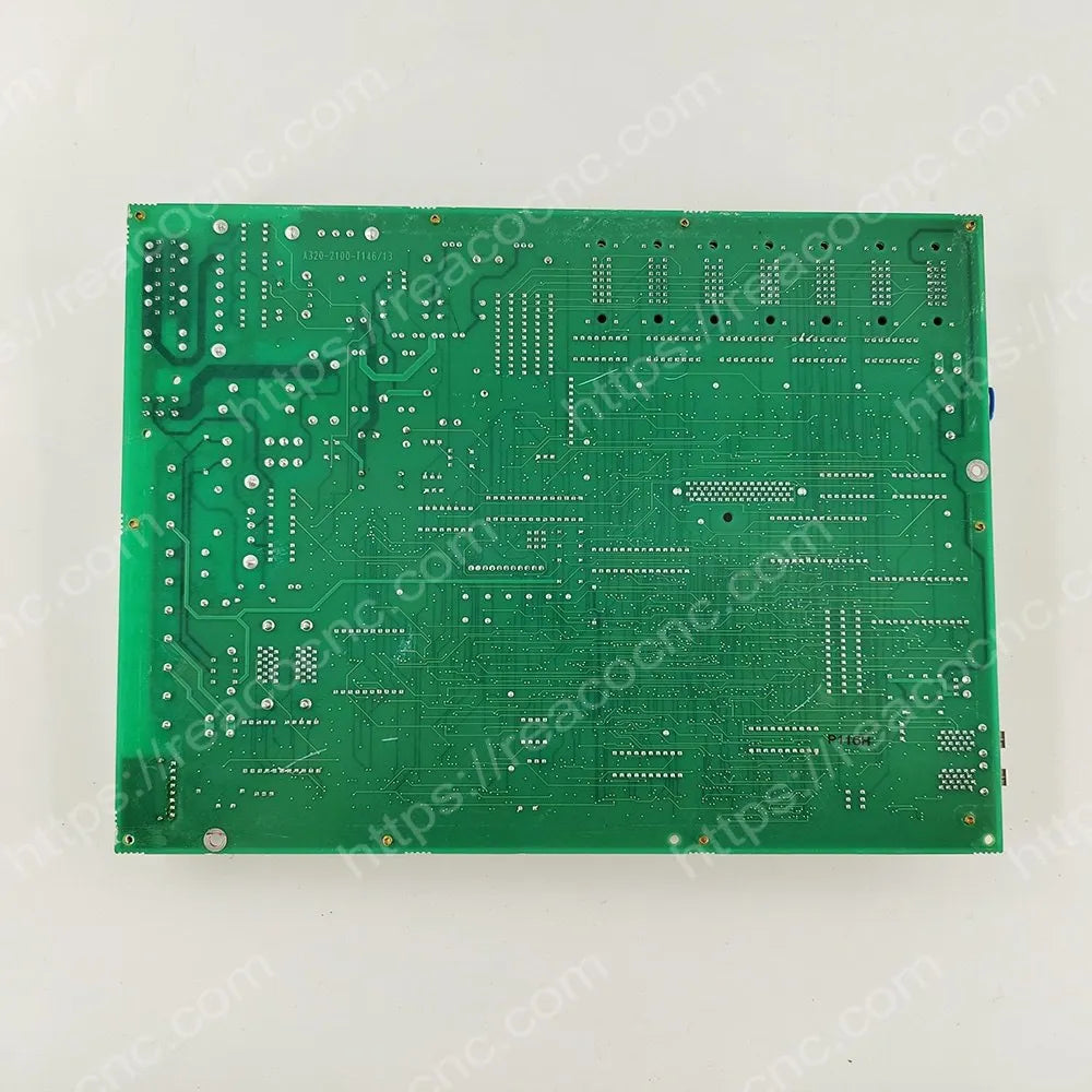 Rear side of A16B-2100-0143 Fanuc CNC PCB showing solder side condition