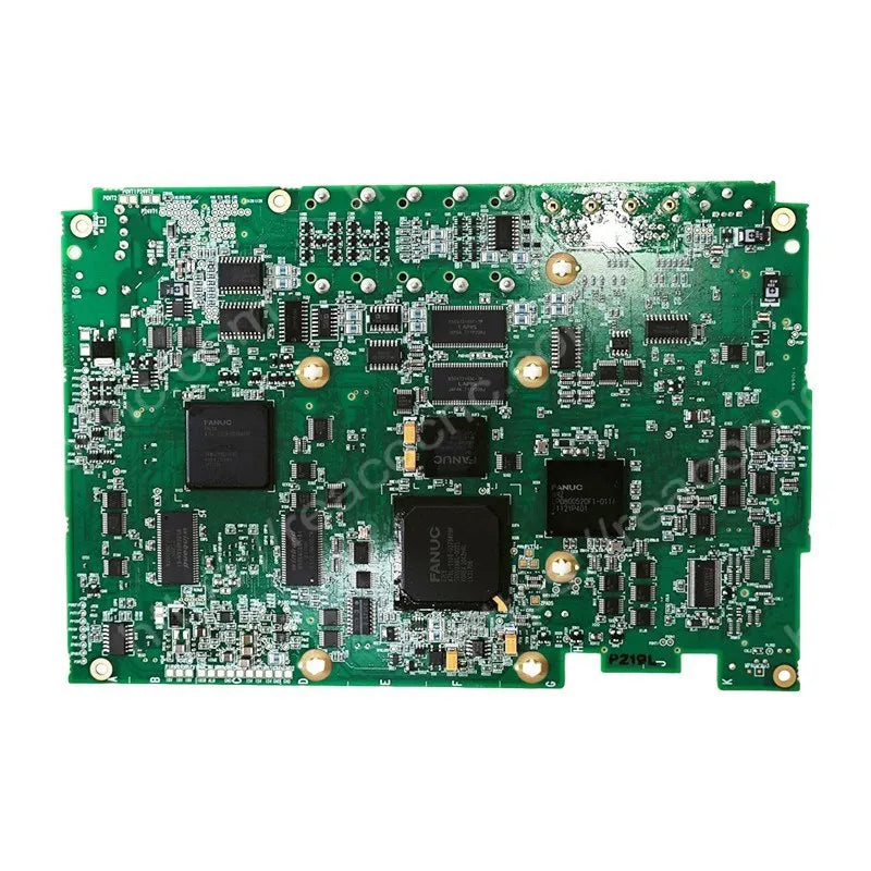 Back side of A17B-8100-0112 Fanuc PCB for visual inspection