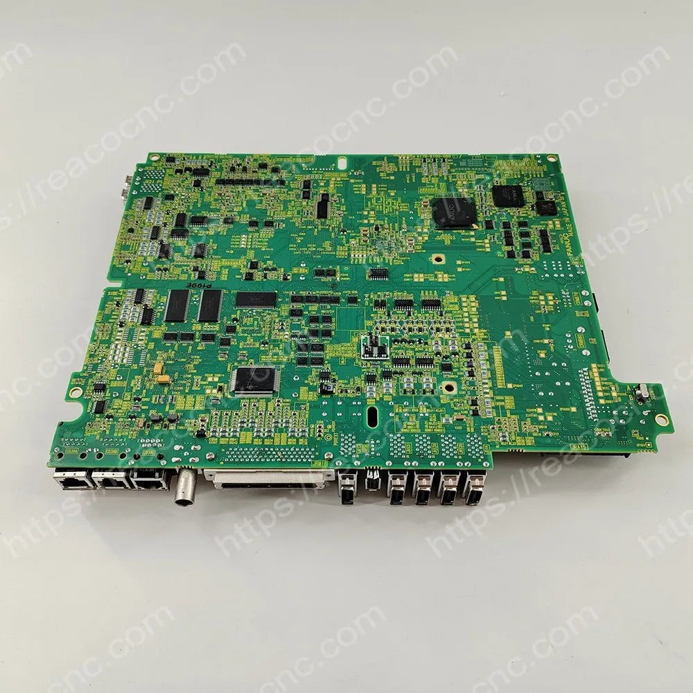 Back side of A17B-8100-0801 Fanuc main PCB for condition inspection
