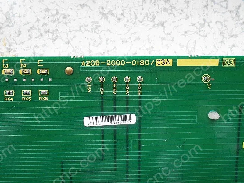 A20B-2000-0180 Fanuc Series 0-C 32-bit Control Unit B master PCB part number marking
