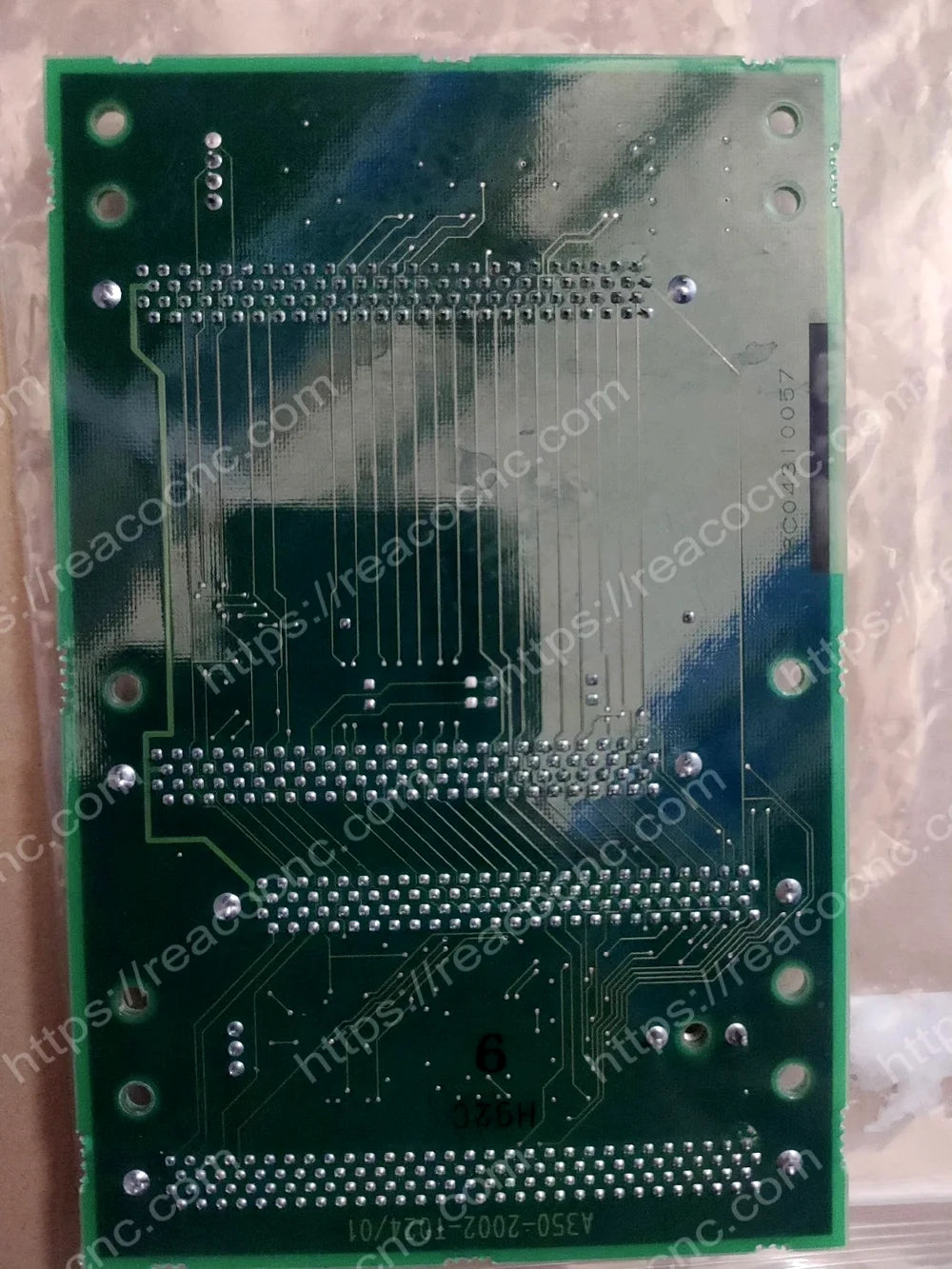 Back side of A20B-2002-0020 Fanuc backplane PCB for condition inspection