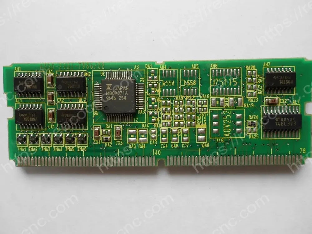 Back side of A20B-2901-0981 Fanuc spindle control board for PCB inspection