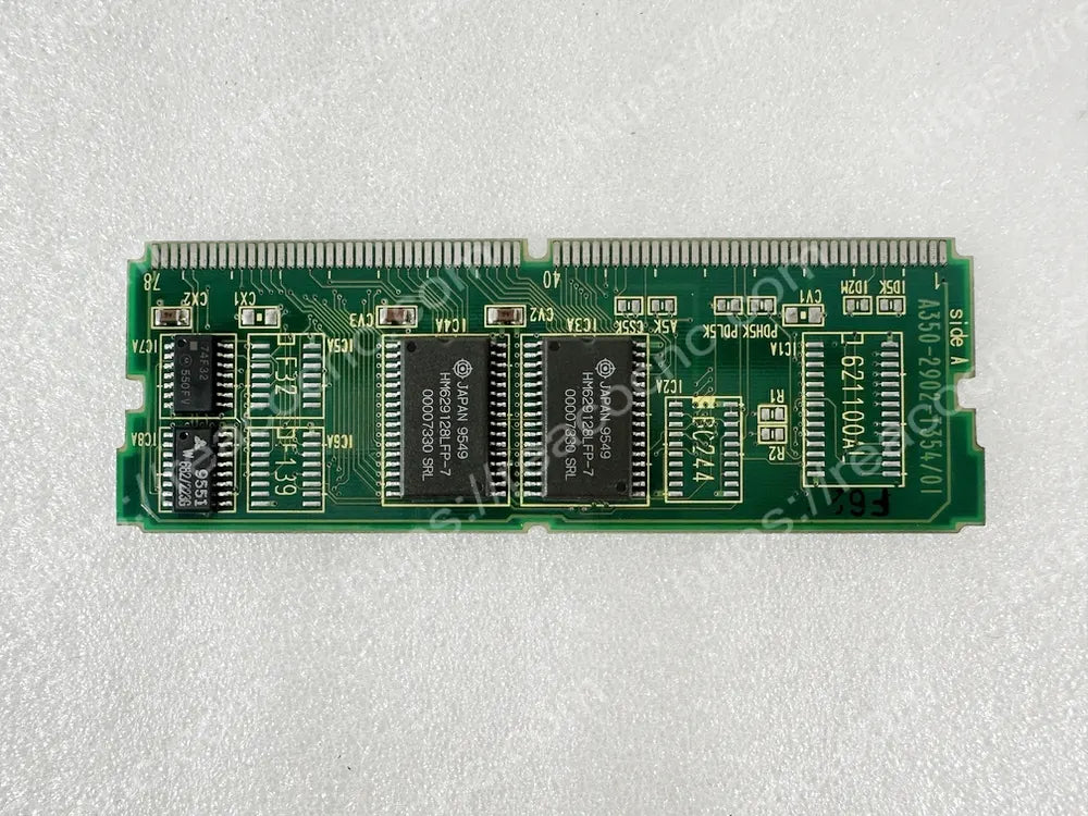 Back side of A20B-2902-0350 Fanuc SRAM module for PCB condition inspection