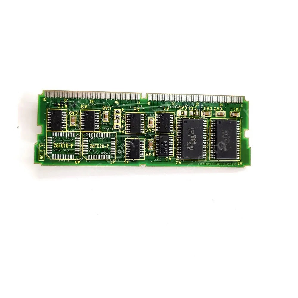 Back side of A20B-2902-0643 Fanuc memory module for PCB condition inspection