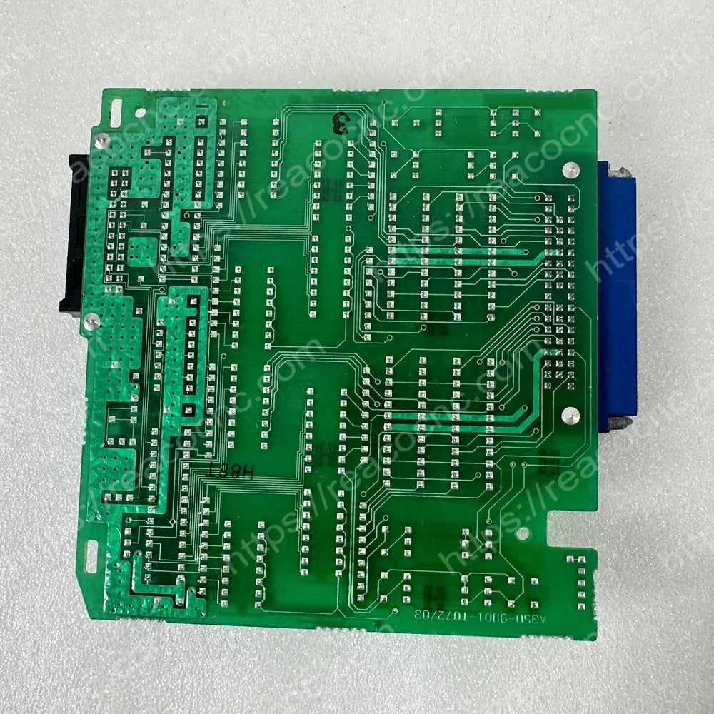 Rear side of A20B-9001-0070 Fanuc PCB for visual inspection