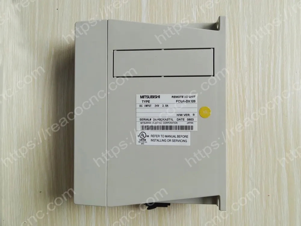 FCUA-DX120 Mitsubishi CNC remote I/O unit model label