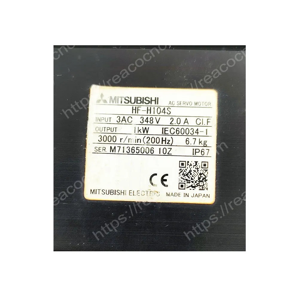 HF-H104S Mitsubishi AC servo motor nameplate