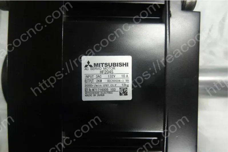 HF204S Mitsubishi HF Series AC servo motor rating plate