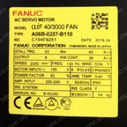 FANUC A06B-0257-B110 motor model and electrical rating nameplate