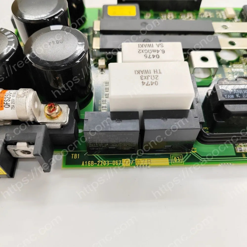 FANUC A16B-2203-0670 model and PCB revision label