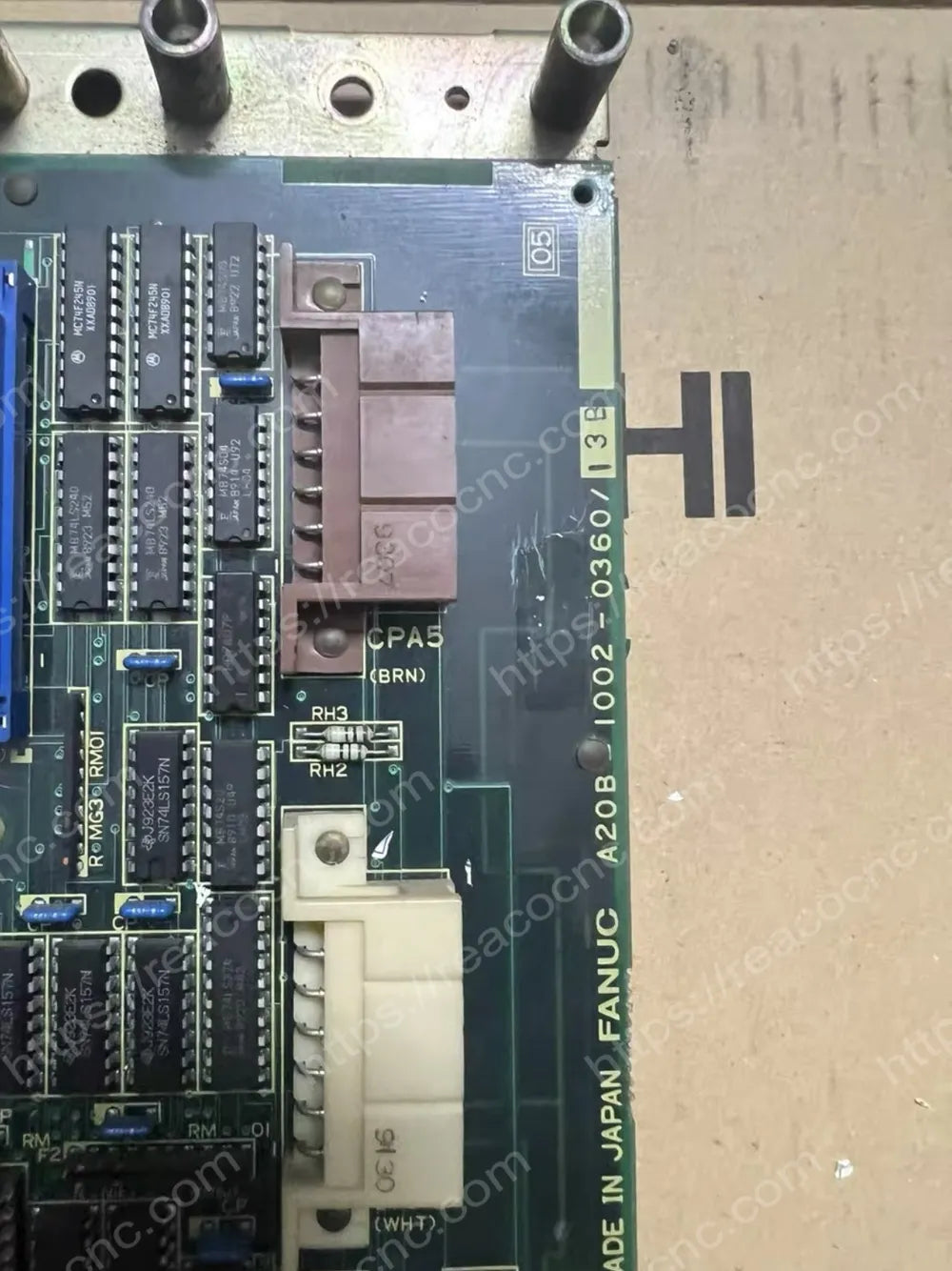FANUC A20B-1002-0360 model and PCB revision marking