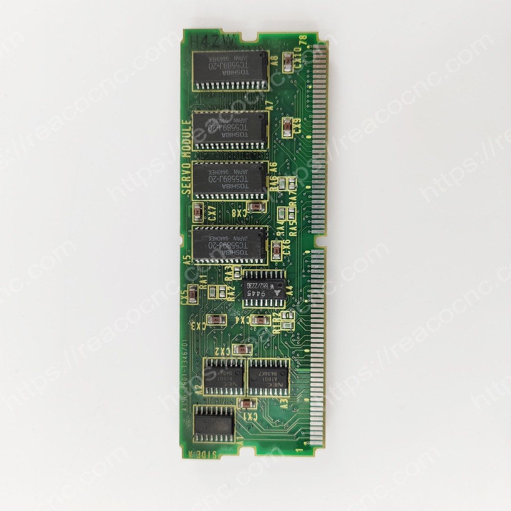 Back view of FANUC A20B-2901-0340 Old System Circuit Board / Small Card - Buy/Repair unit A20B29010340