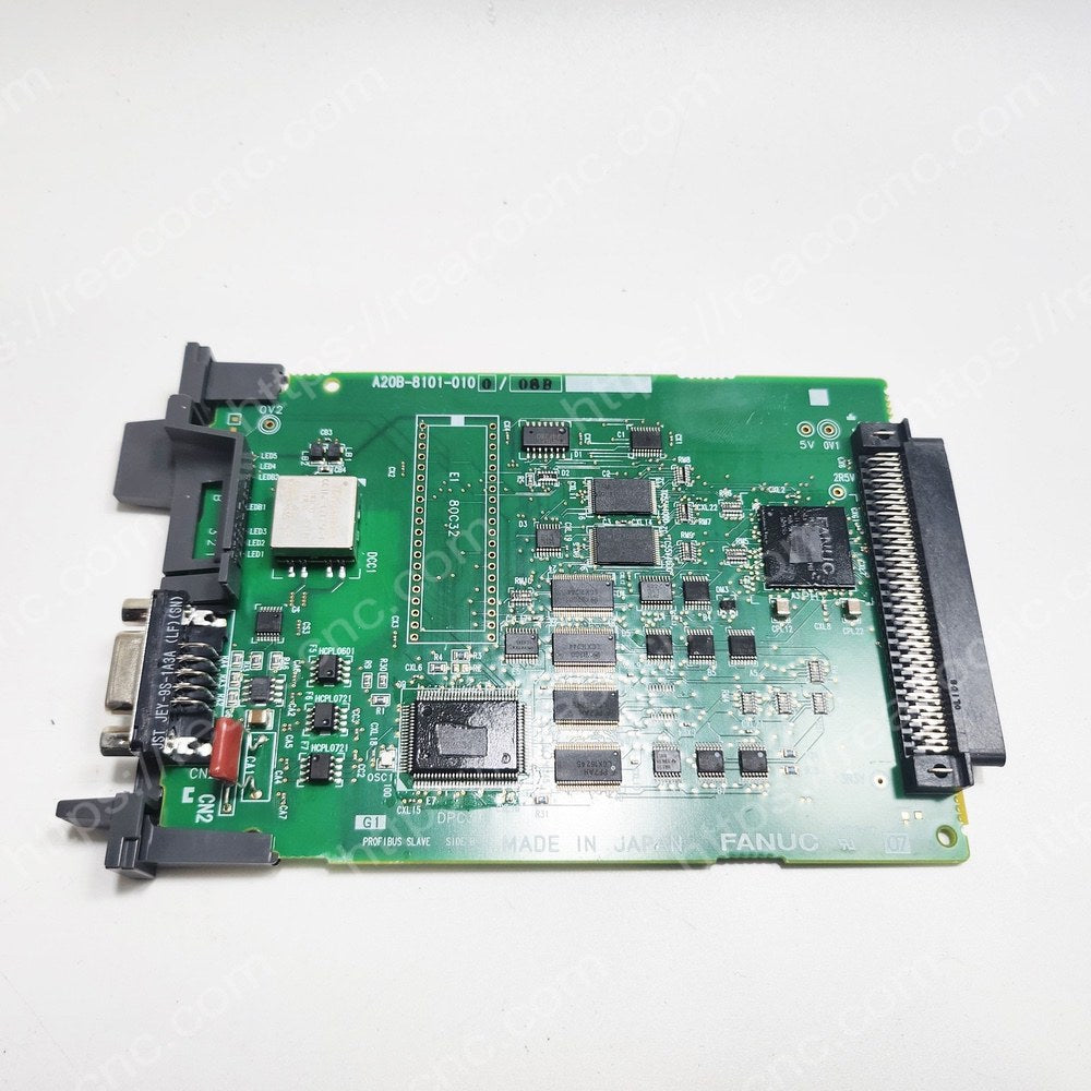 Buy FANUC A20B-8101-0100 Robot Profibus Slave Communication Board - Full front view - Repair Service available for A20B 8101 0100