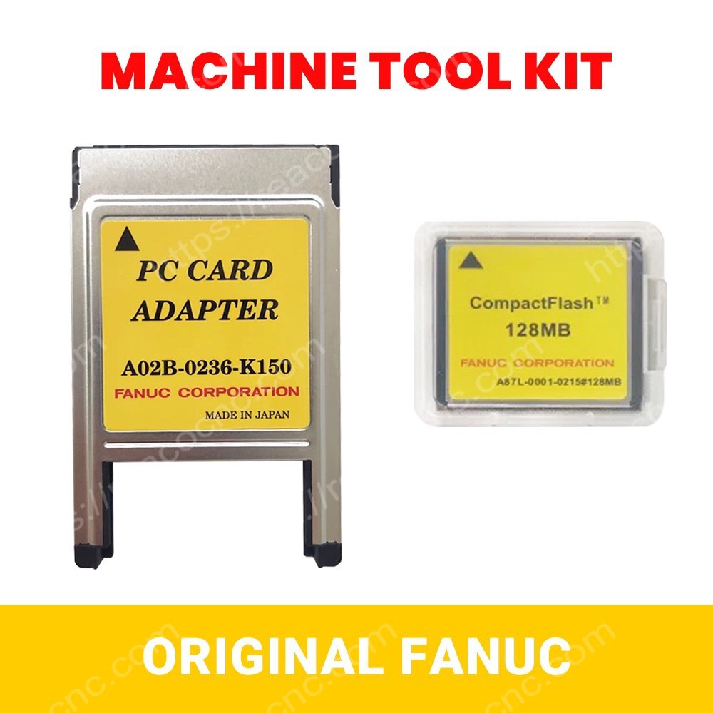 FANUC A02B-0236-K150 long CF adapter with A87L-0001-0215#128MB CF card set for CNC data transfer