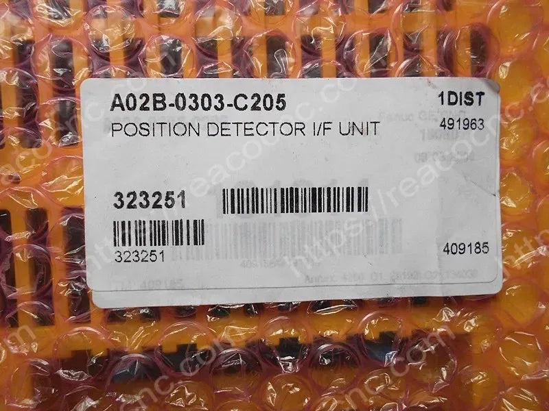 FANUC A02B-0303-C205 separate detector interface nameplate