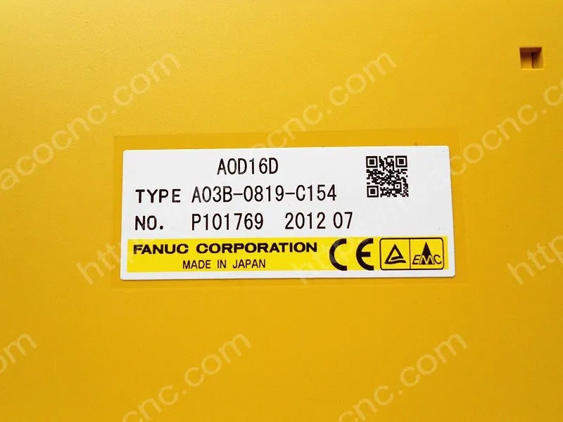 FANUC A03B-0819-C154 AOD16D model nameplate