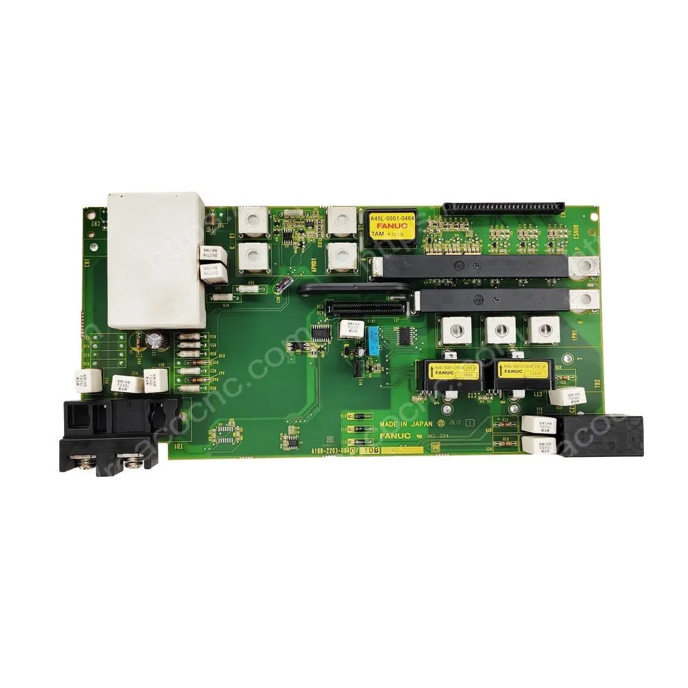 FANUC A16B-2203-0640 alpha iPS 5.5 power supply wiring PCB main view