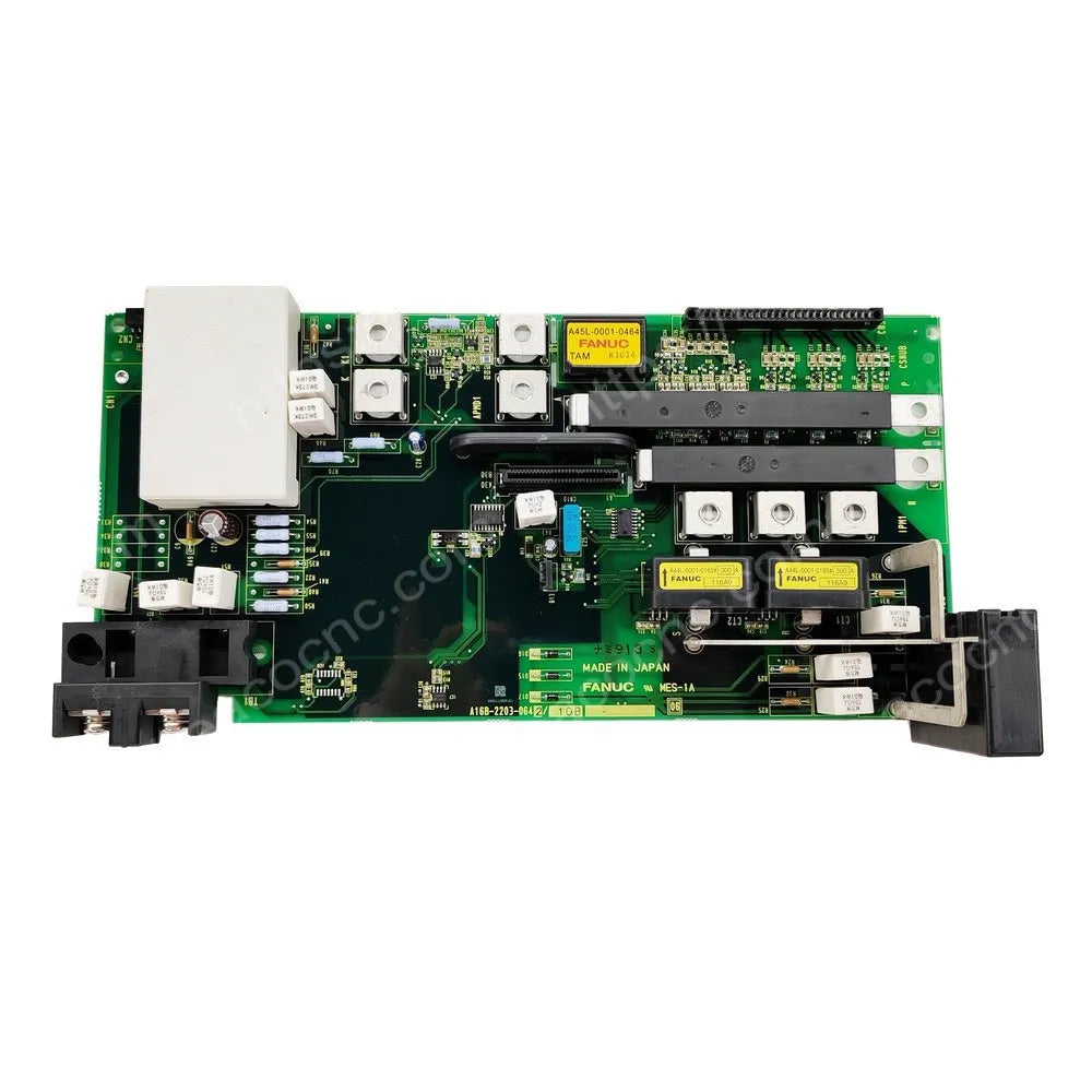 FANUC A16B-2203-0642 alpha iPS 15 power supply wiring PCB main view