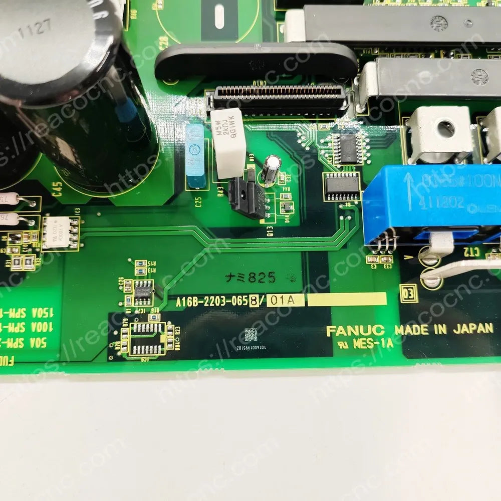FANUC A16B-2203-0658 power board model and revision label