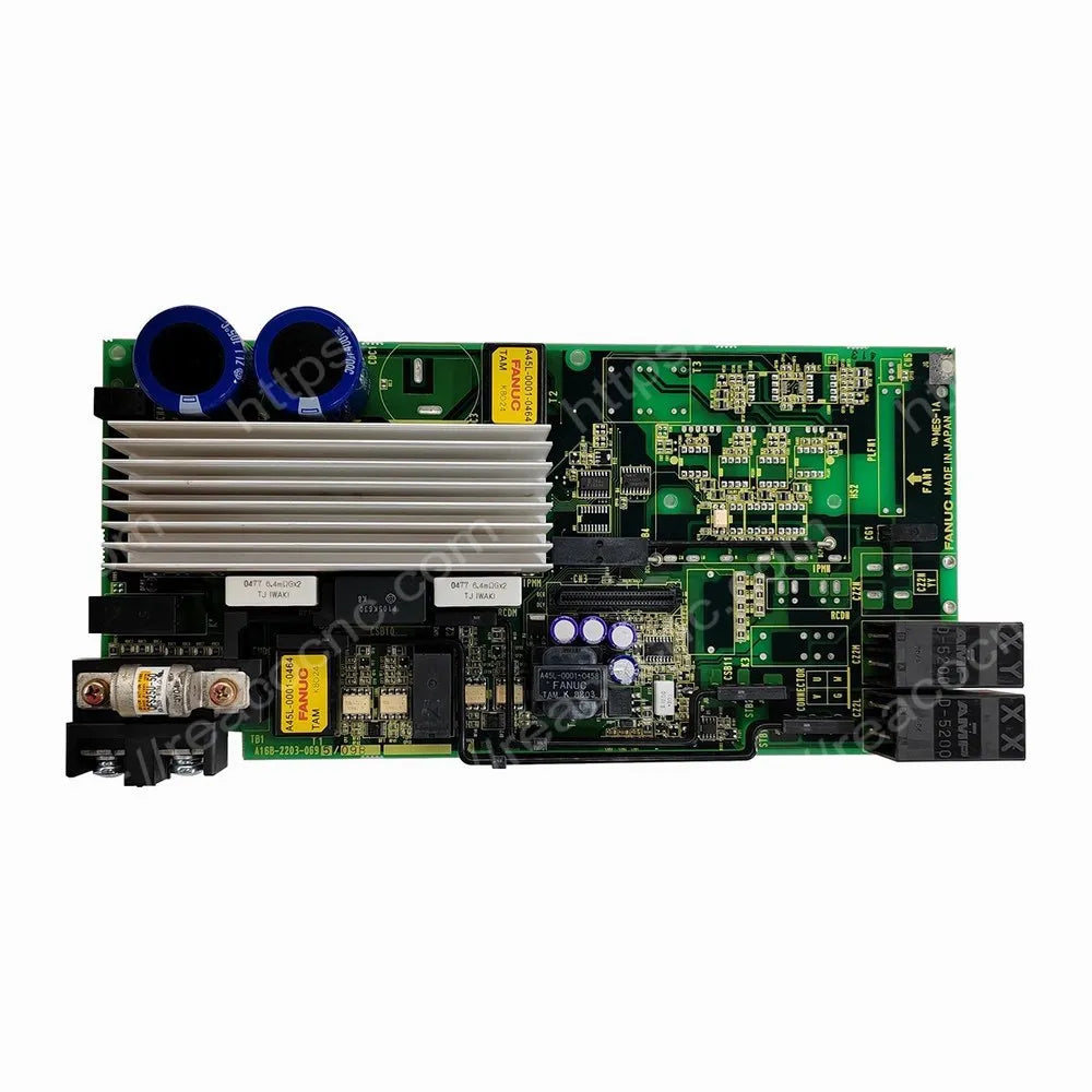 FANUC A16B-2203-0695 alpha iSV20/20 servo wiring PCB main view
