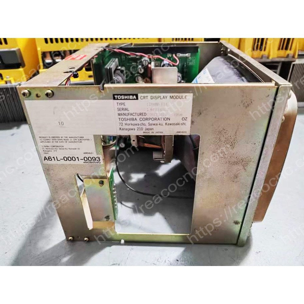 FANUC A61L-0001-0093 9 inch CRT monitor model label view