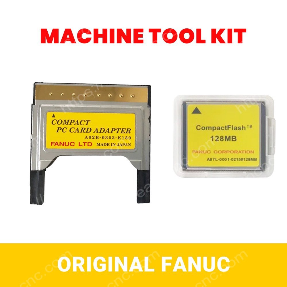 FANUC A87L-0001-0215#128MB CF card front view for CNC data transfer and DNC operation