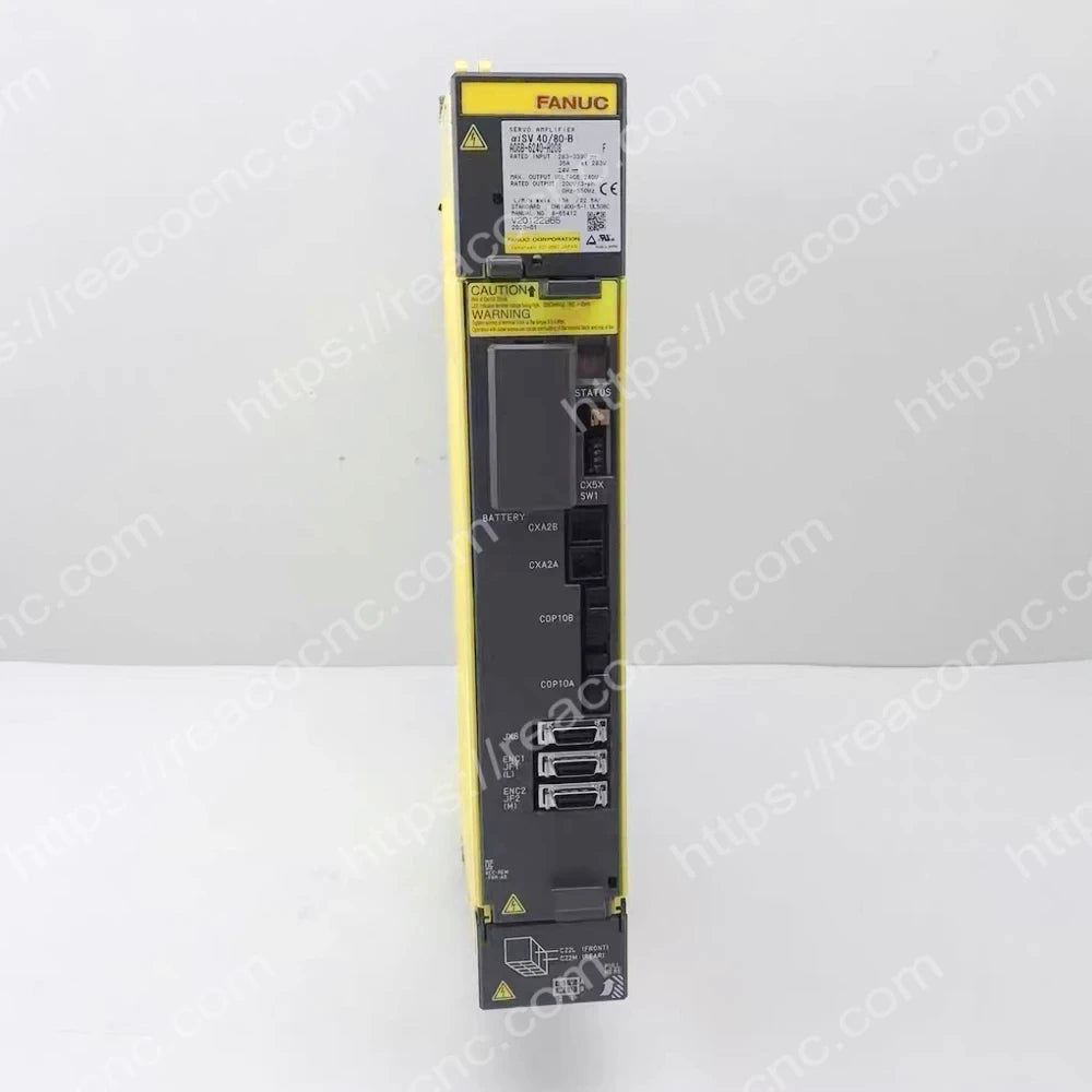FANUC αiSV 40/80-B servo amplifier front panel and indicators