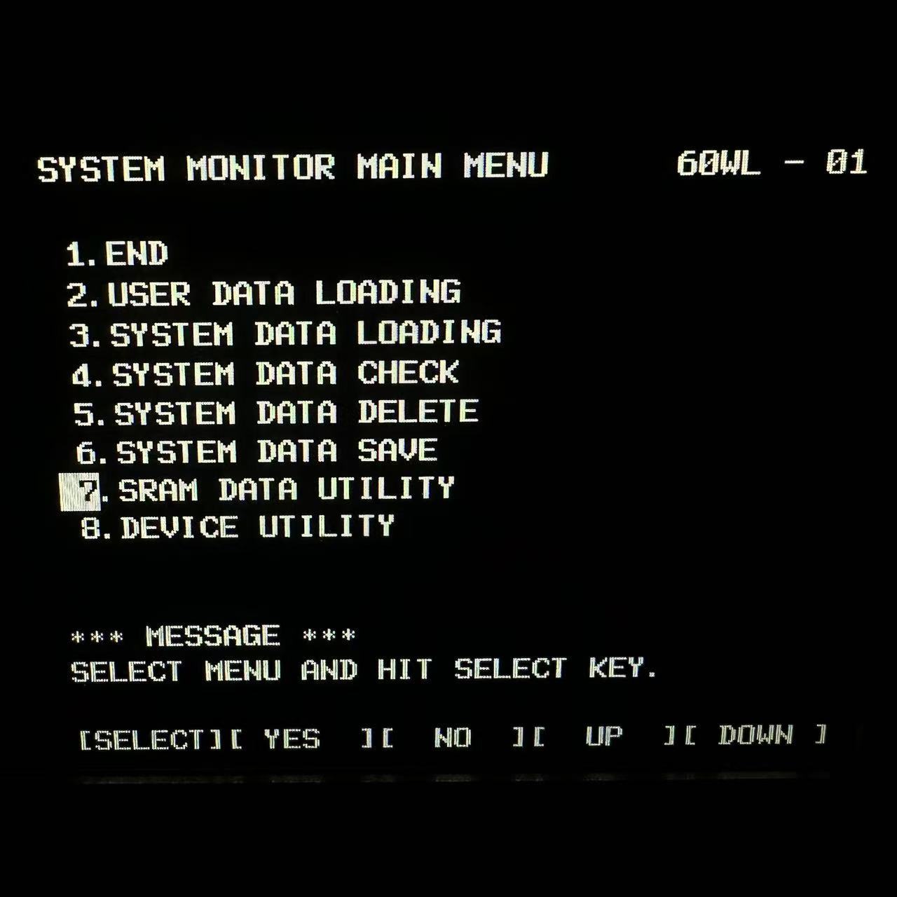 Selecting Parameter Backup from the FANUC BOOT menu